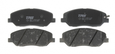 Купить GDB3418 TRW Тормозные колодки передние Sorento (2.0, 2.2, 2.4, 3.5) с звуковым предупреждением износа